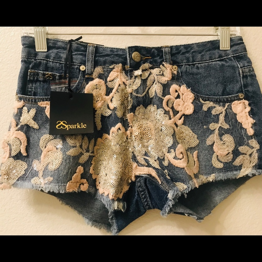 Sparkle Jean Shorts